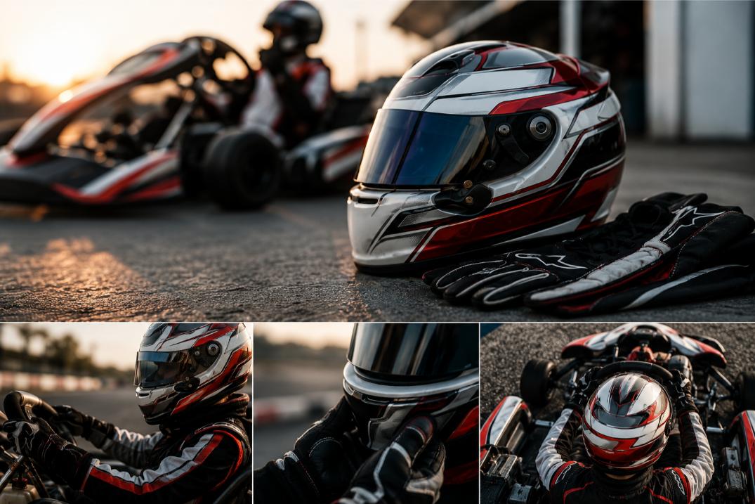 equipement casque karting
